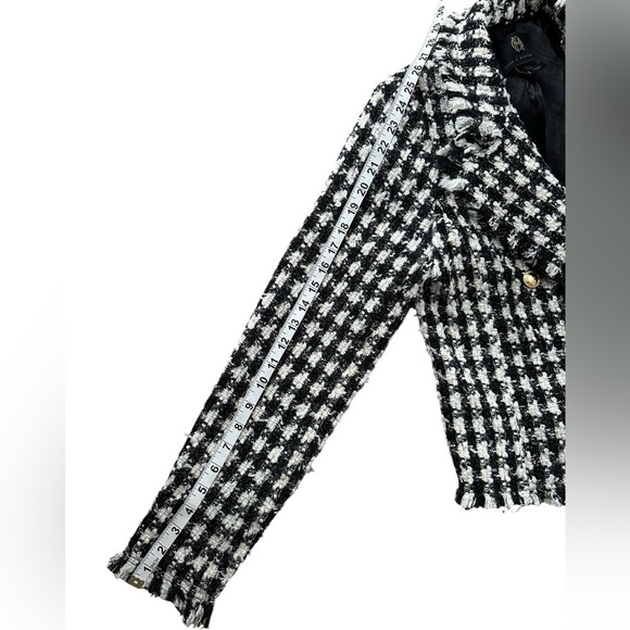 House of Harlow 1960 Houndstooth Tweed Blazer - Size Small - Picture 8 of 11